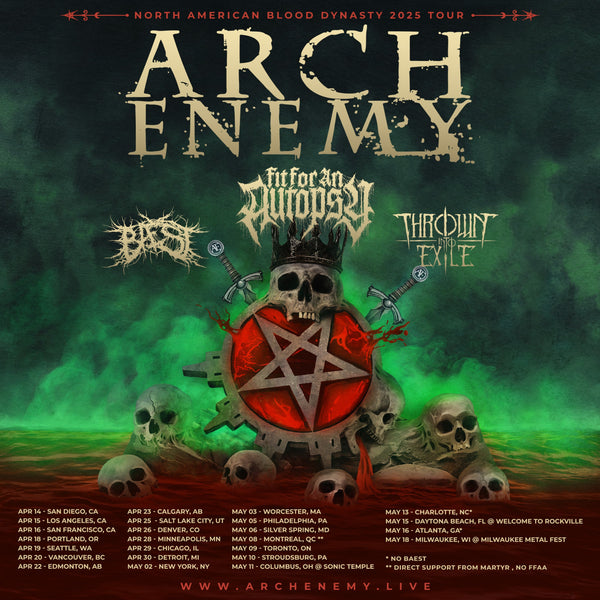 BAEST JOINS ARCH ENEMY AS SUPPORT FOR UPCOMING U.S. TOUR